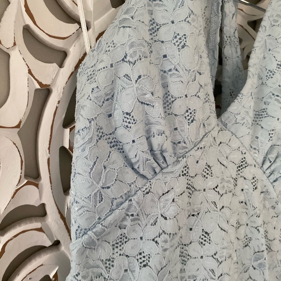 Wild Cat Y2K Lace VTG Halter Top Baby Blue Size Medium 2000s Party Festival club - Picture 2 of 9